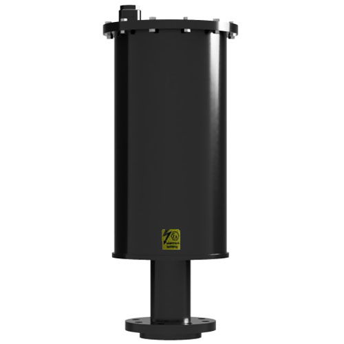 S&auml;uredunstabscheider Typ SDA 250, 15,0 Liter, PE-el elektrisch leitf&auml;hige Ausf&uuml;hrung), Anschluss Losflansch DN 80